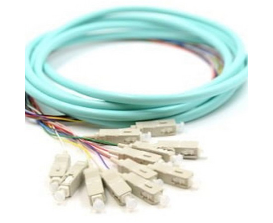 Multicore Pigtail 12 cores SC/UPC OM4 Multimode LSZH, 2m