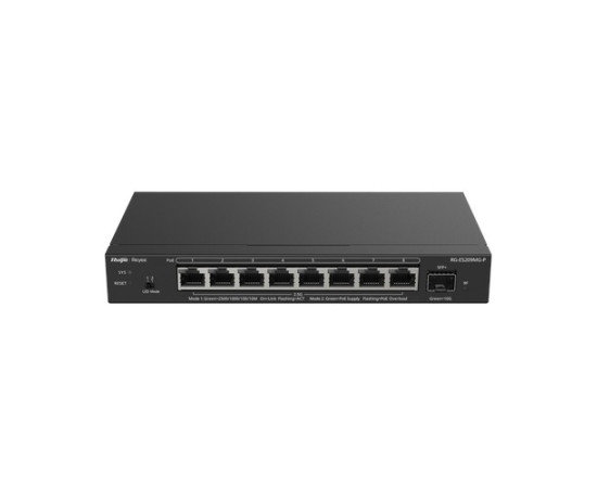 Reyee {RG-ES209MG-P}, 8-Port 2.5G Cloud Managed PoE Switch, 1 x 10G Uplink