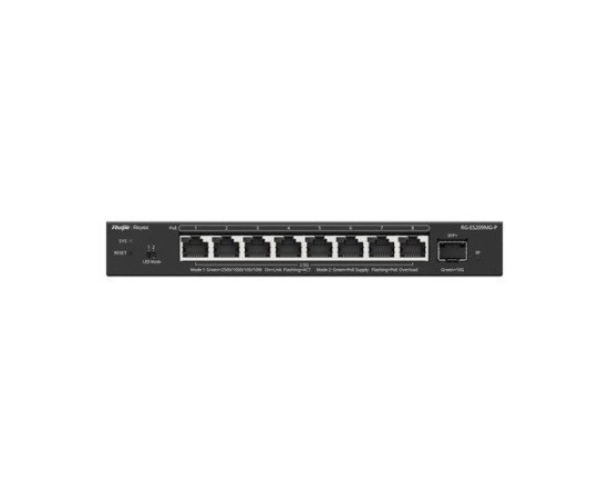 Reyee {RG-ES209MG-P}, 8-Port 2.5G Cloud Managed PoE Switch, 1 x 10G Uplink