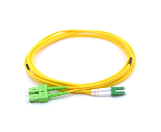 Fiber Patch Cord Singlemode {FB-PC-SM-LCASCA-DX-3} LC/APC - SC/APC, Duplex, LSZH, 3m