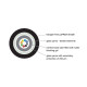 KELINE Cable 8 Core Central Loose Tube, Dca - s2, d1, a1, OS2 9/125 μm, (ITU-T G.652.D), 1m