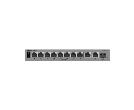 Reyee RG-ES211GS-LP, 11-Port Gigabit Smart Cloud-Managed PoE+ Switch 70W, 8x PoE+, 2x 1G Uplink, 1x SFP