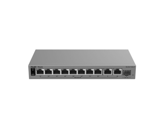 Reyee RG-ES211GS-LP, 11-Port Gigabit Smart Cloud-Managed PoE+ Switch 70W, 8x PoE+, 2x 1G Uplink, 1x SFP