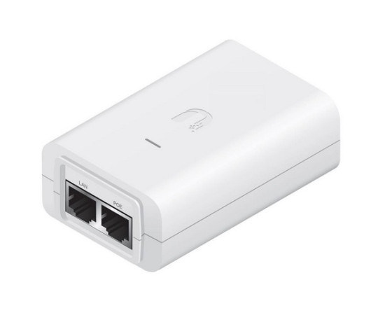Ubiquiti {POE-24-7W-WH}, Gigabit PoE Injector, 24V/0.3A (7W)