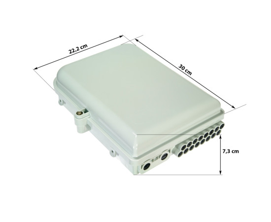 Fiber Distribution Box {FB-DST-2I-16O-1} 2 IN 16 OUT Uncut port