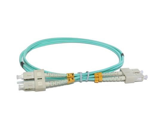 Fiber Patch Cord Multimode OM3 {FB-PC-MM-OM3-SCSC-DX-1} SC/UPC - SC/UPC, Duplex, LSZH, 1m