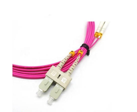 Fiber Patch Cord Multimode OM4 {FB-PC-MM-OM4-LCSC-DX-1} LC/UPC - SC/UPC, Duplex, LSZH, 1m