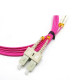 Fiber Patch Cord Multimode OM4 {FB-PC-MM-OM4-LCSC-DX-1} LC/UPC - SC/UPC, Duplex, LSZH, 1m