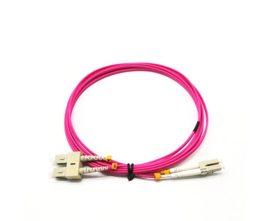 Fiber Patch Cord Multimode OM4 {FB-PC-MM-OM4-LCSC-DX-1} LC/UPC - SC/UPC, Duplex, LSZH, 1m