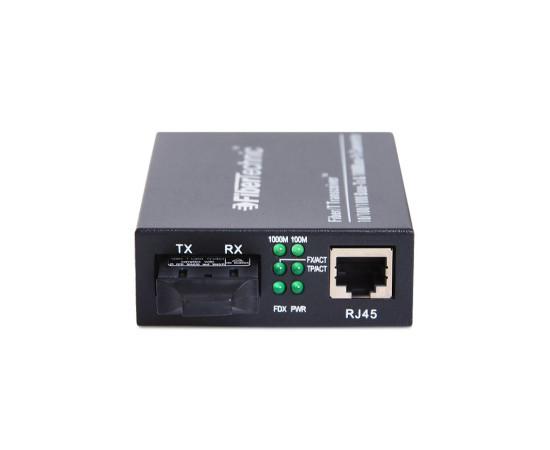 FiberTechnic {FCM101-08S05} Media Converter, Multimode 850nm, 550m, 1x SC Duplex, 1x RJ45