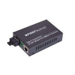 FiberTechnic {FCM-3100-S20} Media Converter, Singlemode 1310nm, 20km, 1x SC Duplex, 1x RJ45FiberTechnic Gigabit Media Converter