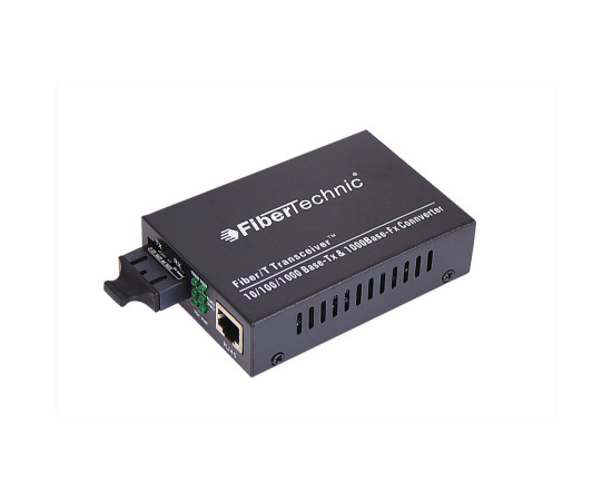 FiberTechnic {FCM-3100-S20} Media Converter, Singlemode 1310nm, 20km, 1x SC Duplex, 1x RJ45FiberTechnic Gigabit Media Converter