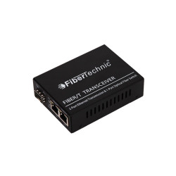 FiberTechnic {1012GE-SFP} SFP Media Converter, 2x 1G RJ45, 1x SFP