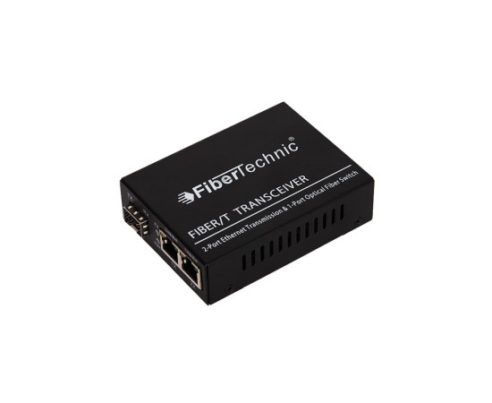 FiberTechnic {1012GE-SFP} SFP Media Converter, 2x 1G RJ45, 1x SFP