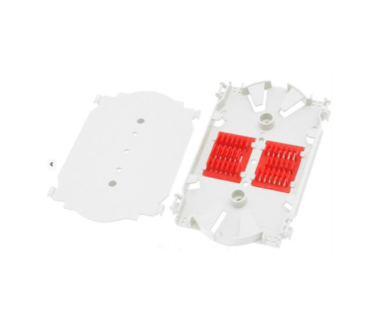FiberTechnic Splice Tray 12-24F with cover (red holders)