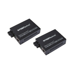 FiberTechnic {FGA101} Media Converter, WDM, Singlemode, TX1310/RX1550nm, 1x SC Simplex, 20km - Pair