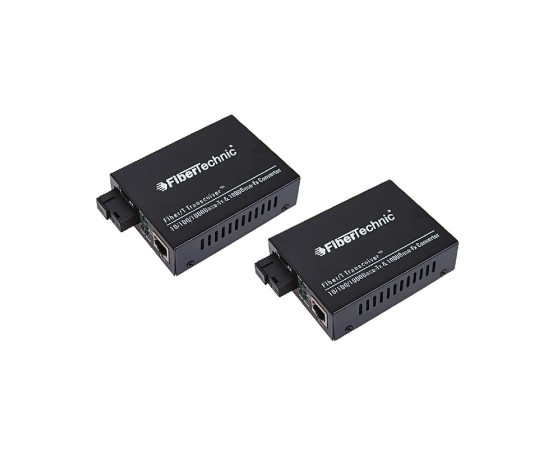 FiberTechnic {FGA101} Media Converter, WDM, Singlemode, TX1310/RX1550nm, 1x SC Simplex, 20km - Pair