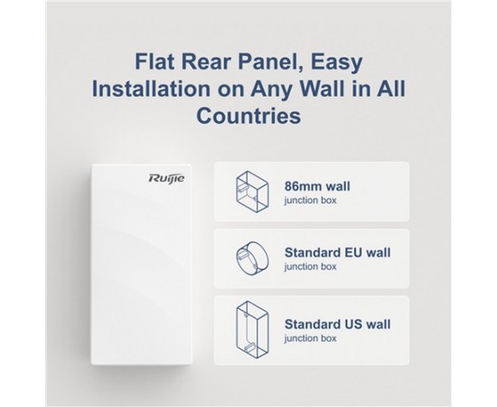 Ruijie {RG-AP180P-L}, Wi-Fi 6 Dual-Radio 2.976 Gbps Wall Plate AP Ruijie {RG-AP180P-L}, Wi-Fi 6 Dual-Radio 2.976 Gbps Wall Plate AP