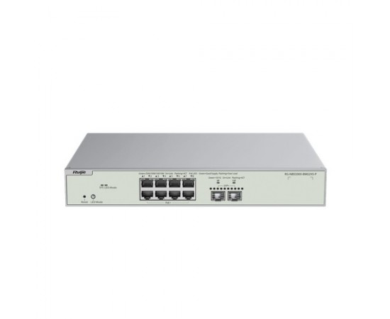 Reyee {RG-NBS3300-8MG2XS-P} , 8-Port Muti-Gigabit Layer 2 Managed Switch with 8 x PoE+ Ports, and 2 x SFP+ Uplink Ports Reyee {RG-NBS3300-8MG2XS-P} , 8-Port Muti-Gigabit Layer 2 Managed Switch with 8 x PoE+ Ports, and 2 x SFP+ Uplink Ports