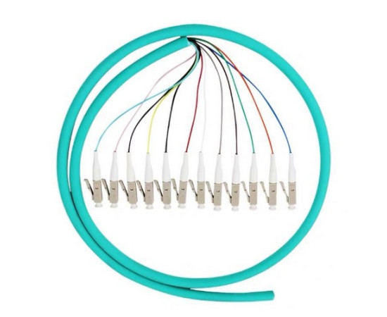 Multicore Pigtail 12 cores LC/UPC OM4 Multimode LSZH, 2m